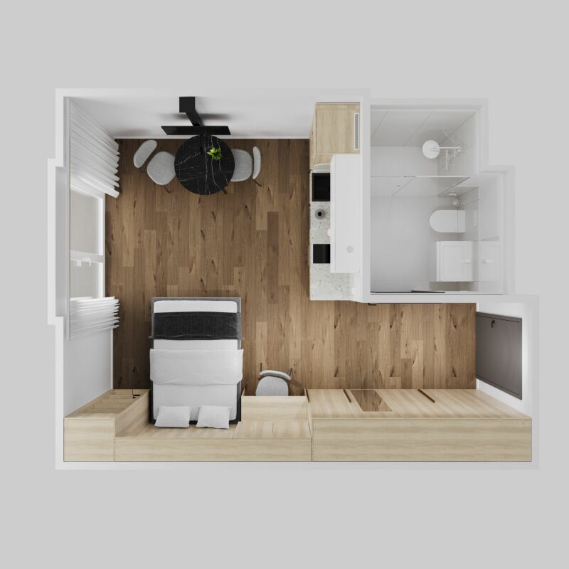 Vollmöbliertes BASIC Apartment - 25 m2 - Bild 12
