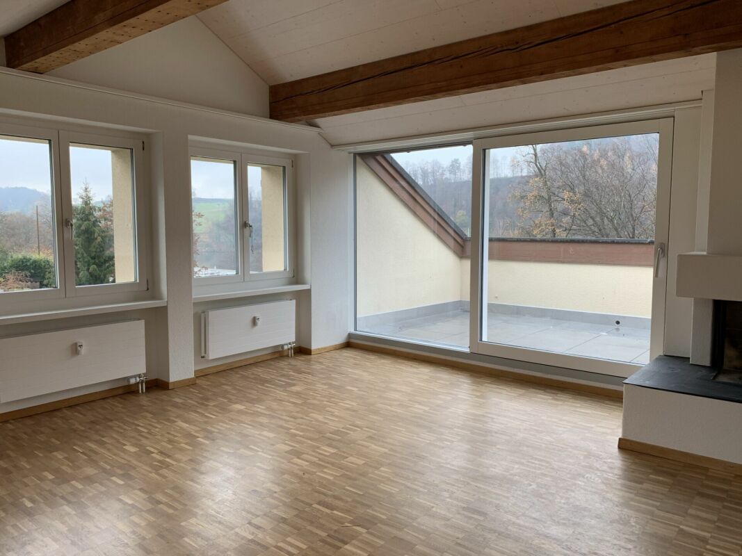 3.5-Zimmer-Dachwohnung am Rotsee - Wohnen mit Cheminée