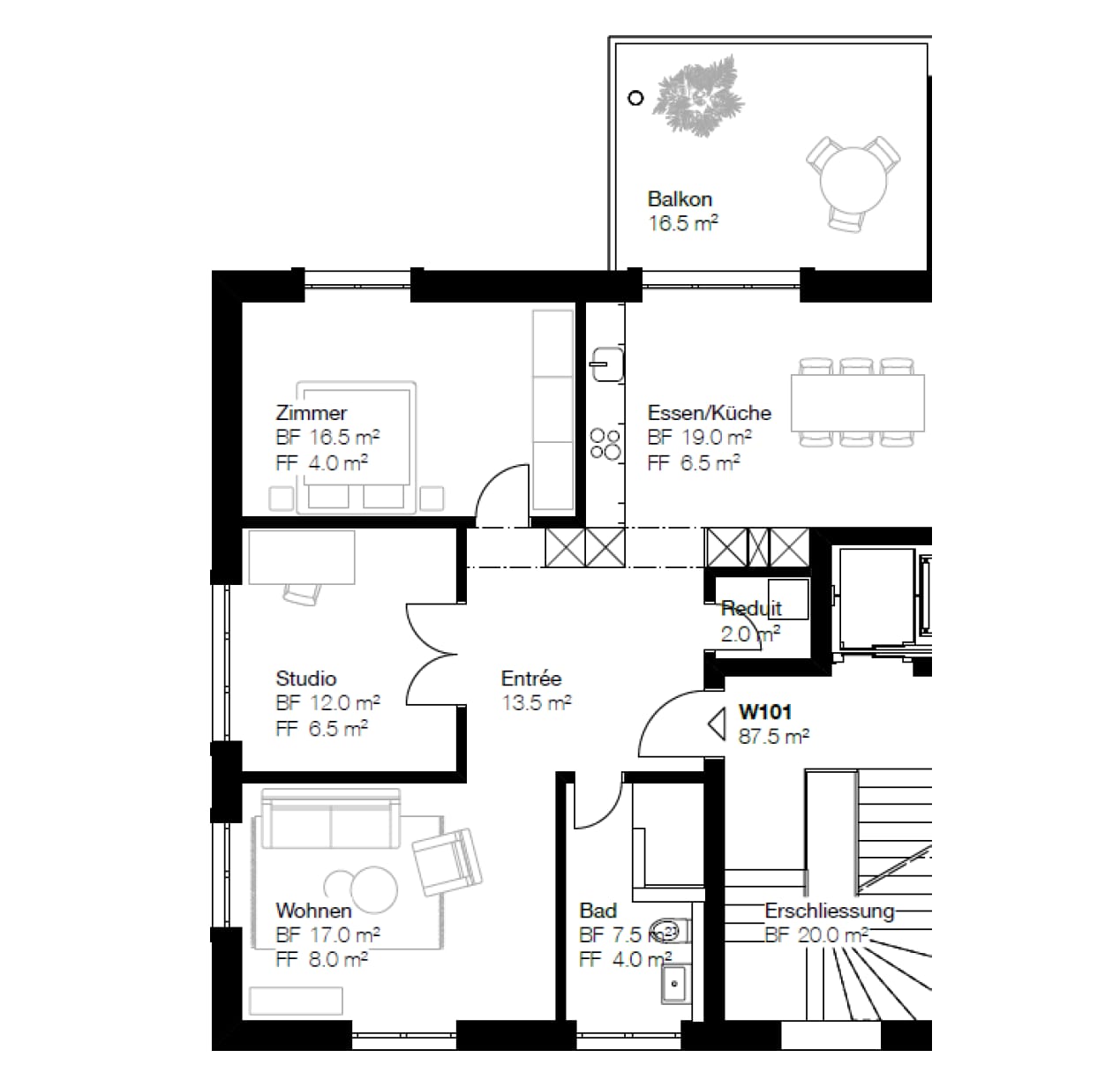 Stilvolle 3-Zimmer-Stadtwohnung mit Balkon in Effretikon - Bild 11
