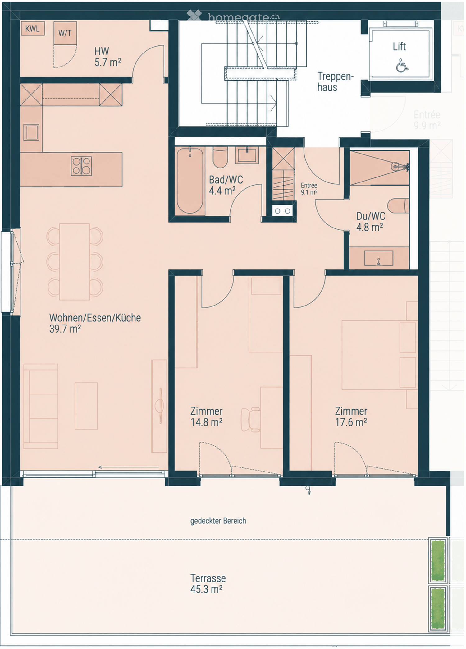 Moderne 3.5-Zimmer-Terrassenwohnung im Neubau – Rebbergstrasse 18, Oberengstringen - Bild 9