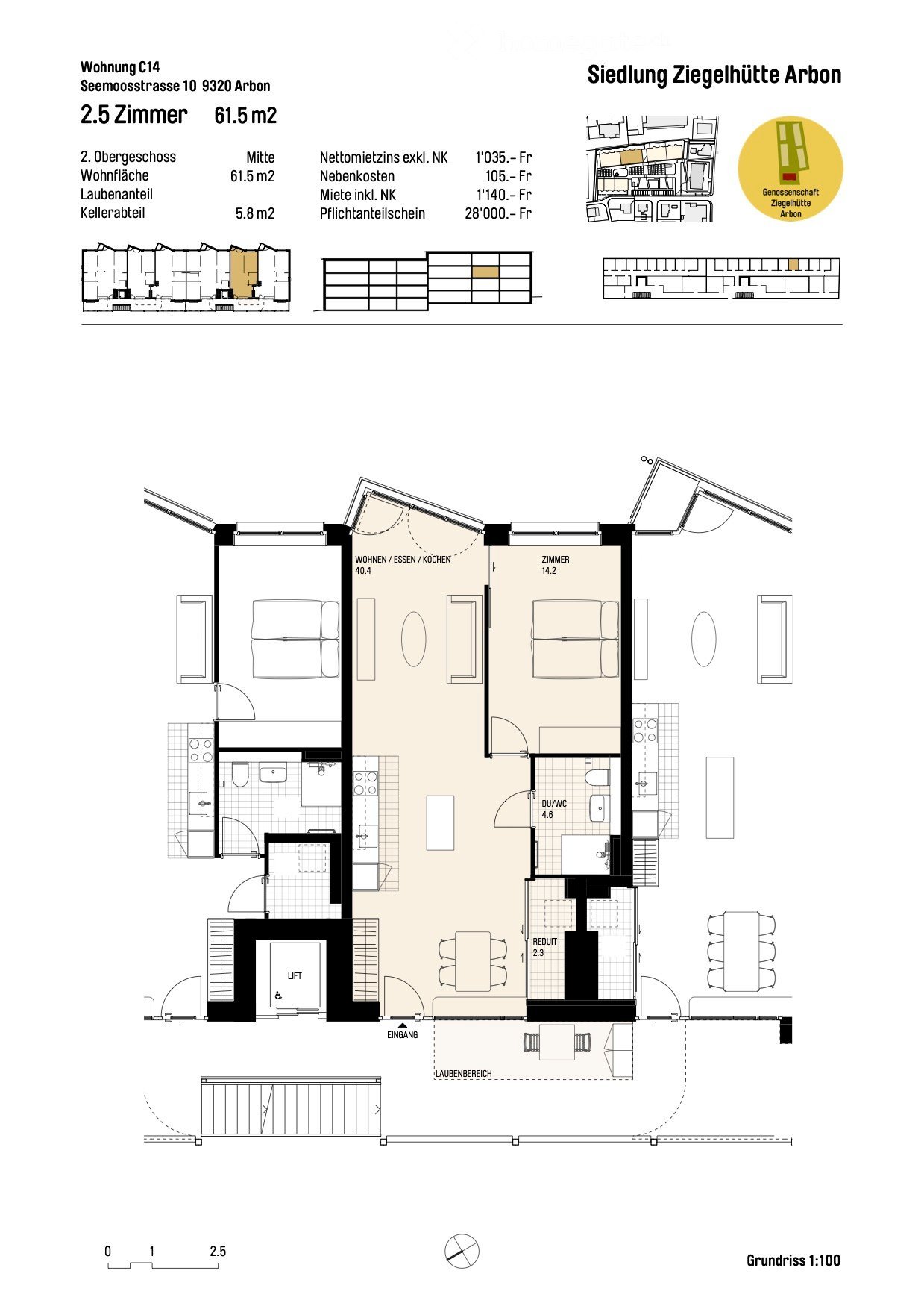 Erstbezug 2.5-Zimmer-Genossenschafts-Wohnungen in Arbon in unmittelbarer Nähe zum See - Bild 13