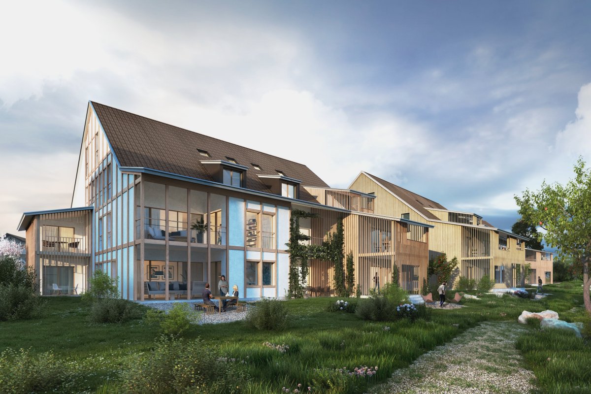 Heimeliges Bijou - Moderner Neubau in Höri - Aussenansicht hintere Seite