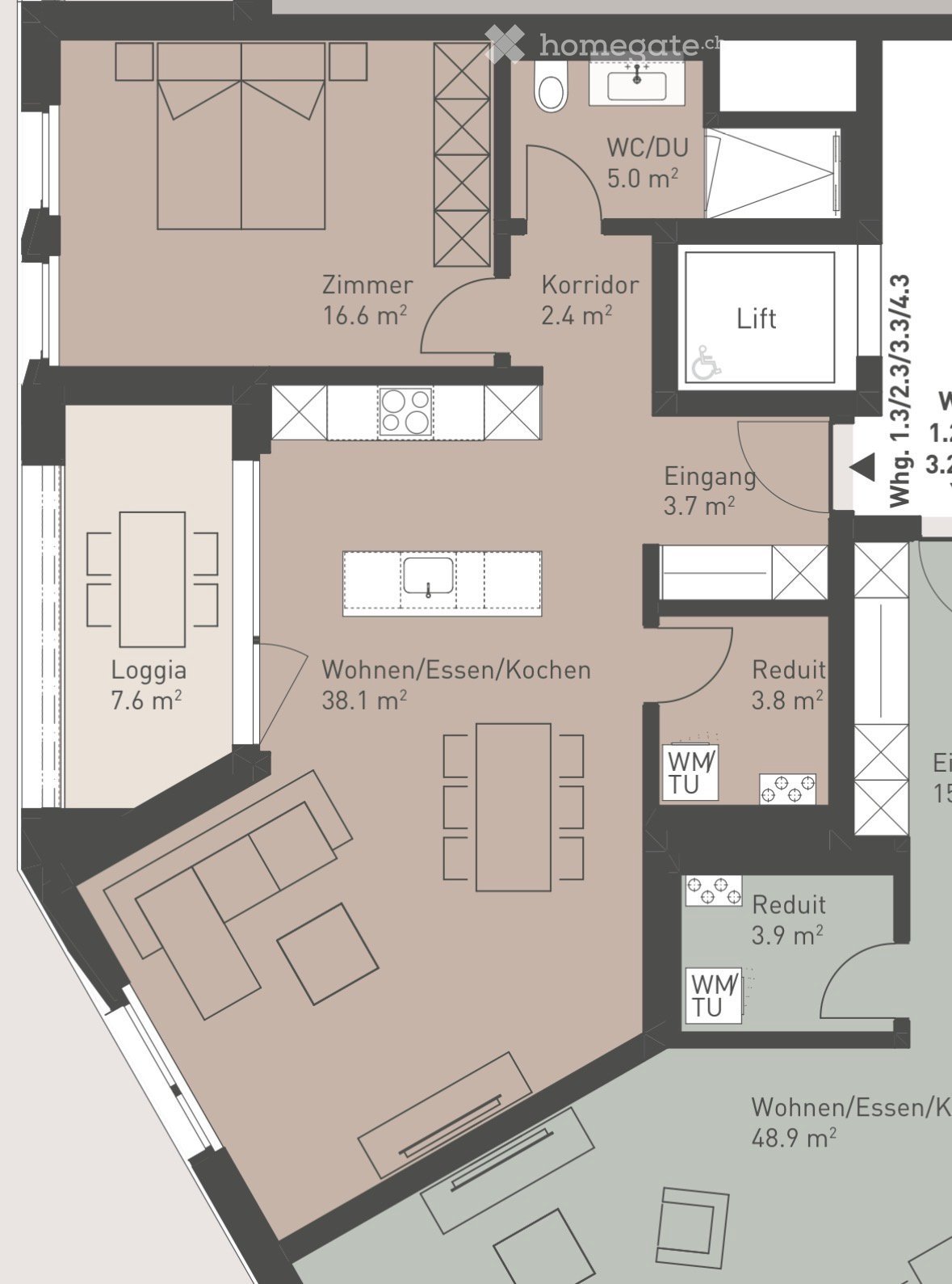 Moderne 2.5-Zimmer-Wohnung im Neubau am Postplatz in Wohlen - Bild 10
