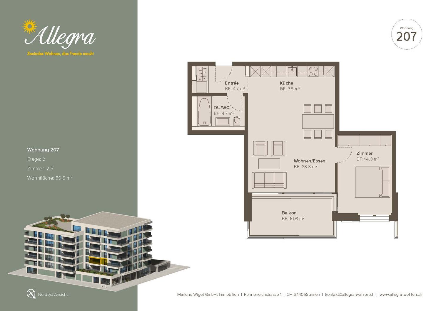 Erstvermietung: zentrale und  komfortable 2.5-Zimmer-Wohnung - Bild 8