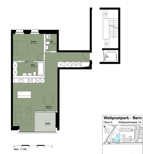2.5-Zimmerwohnung an zentraler Lage - Bild 9