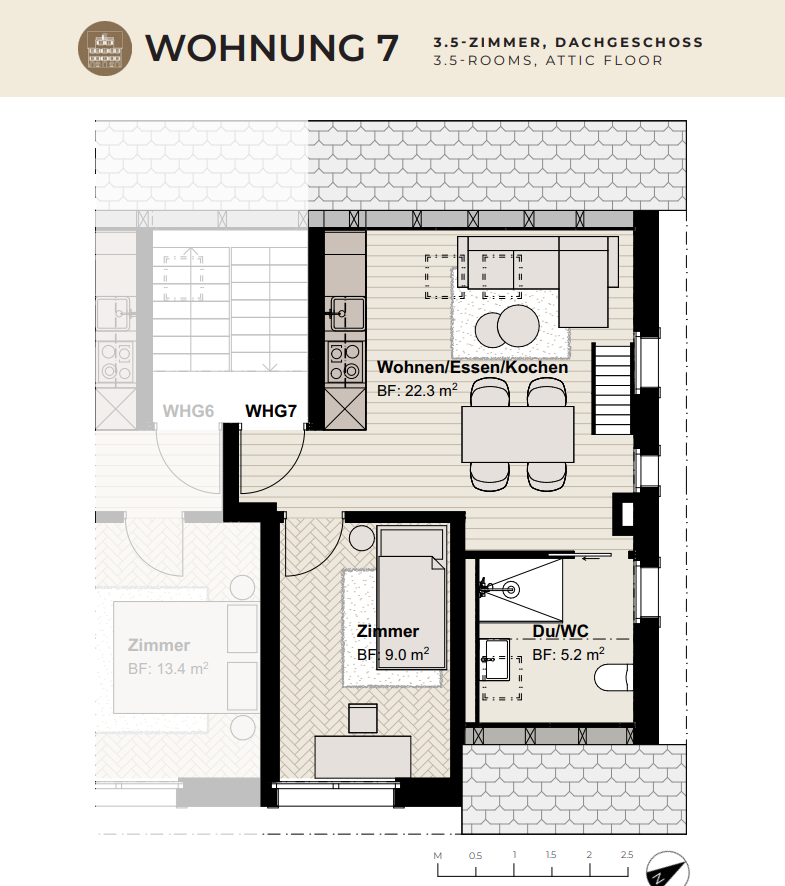 Erstvermietung: Hochwertige 3.5-Zimmerwohnung zu vermieten - Grundriss 3.5 untere Hälfte .png