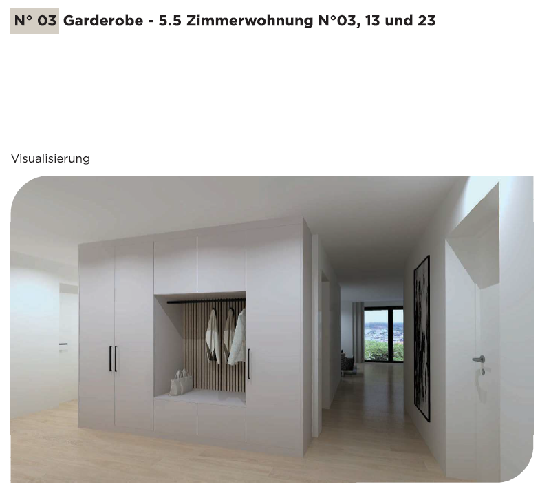 Raum für die ganze Familie - exklusive 5.5-Zimmer-Gartenwohnung - Garderobe