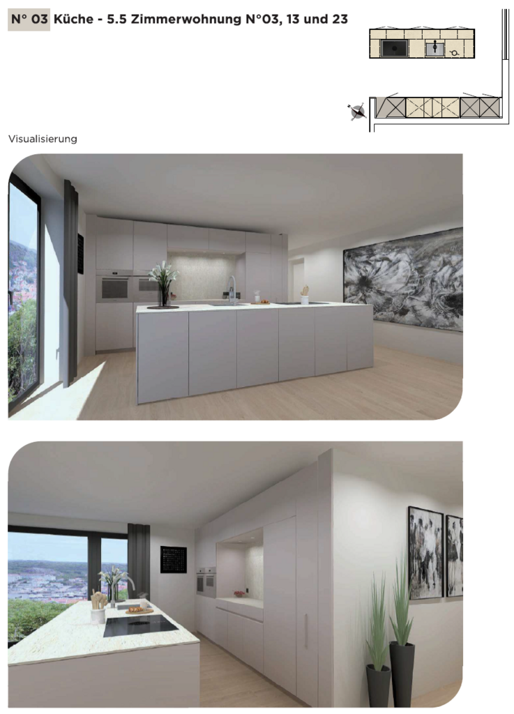 Raum für die ganze Familie - exklusive 5.5-Zimmer-Gartenwohnung - Küche