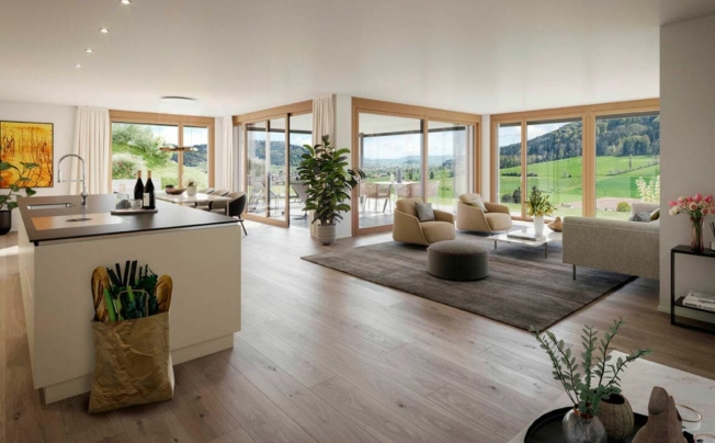Traumhafte Fernsicht auf Alpstein mit Säntis und Churfirsten - 5.5-Zi.-Terrassenhaus - Bild 2