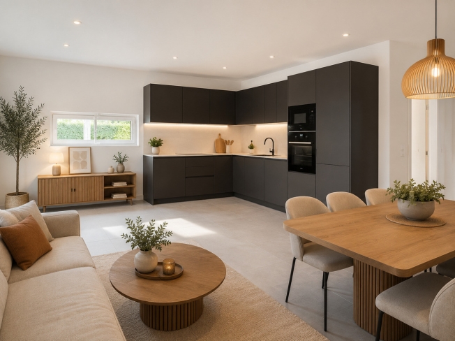 Wunderschönes NEUES 3.5-Zimmer-Apartment (89 m2) in einem kleinen exklusiven Gebäude (Erdgeschoss + Garten). - Bild 2
