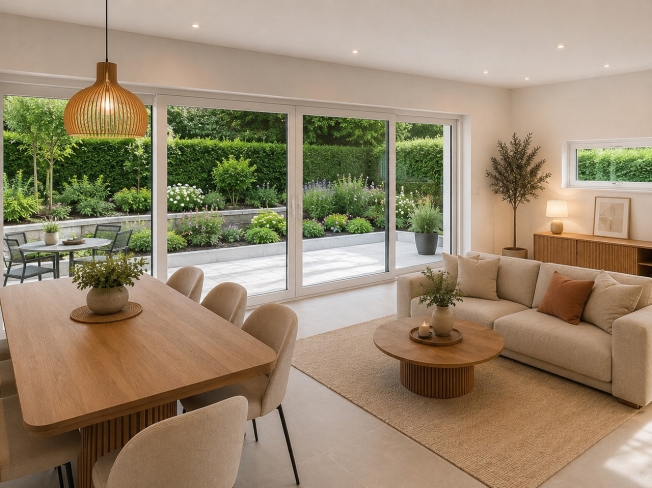 Wunderschönes NEUES 3.5-Zimmer-Apartment (89 m2) in einem kleinen exklusiven Gebäude (Erdgeschoss + Garten). - Bild 3