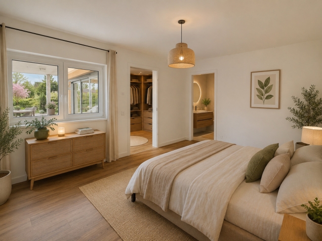 Wunderschönes NEUES 3.5-Zimmer-Apartment (89 m2) in einem kleinen exklusiven Gebäude (Erdgeschoss + Garten). - Bild 4