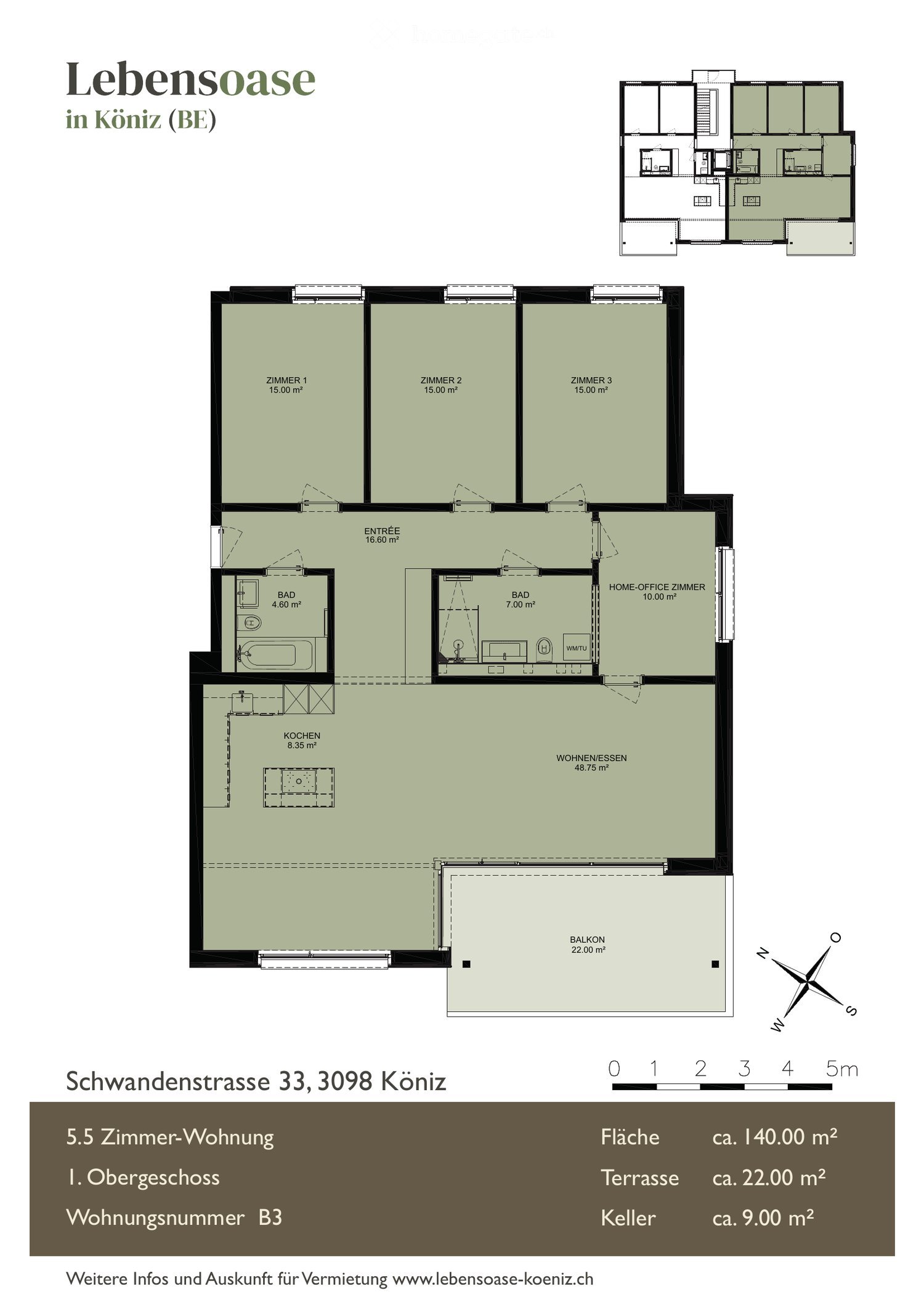 Kurzfristig wieder verfügbar: die letzte freie, familienfreundliche 5½-Zimmer-Gartenwohnung - Bild 2