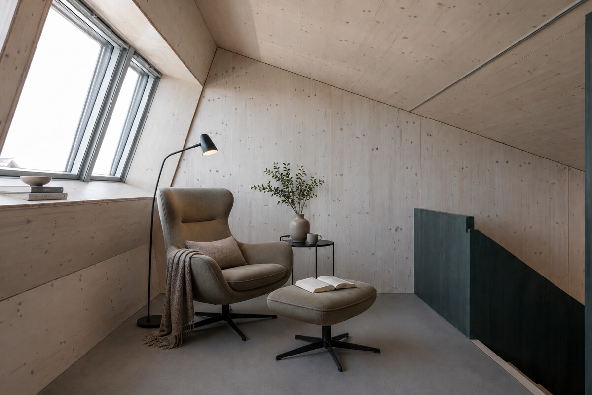 Aussergewöhnliche Design-Reihenhäuser an privilegierter Lage über dem - Dachzimmer