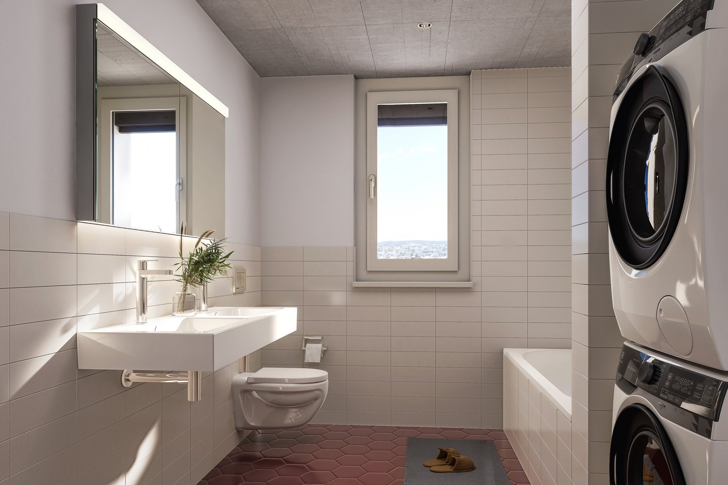 Grossartige Gartenwohnung - Erstbezug im Eigentumsstandard - Badezimmer