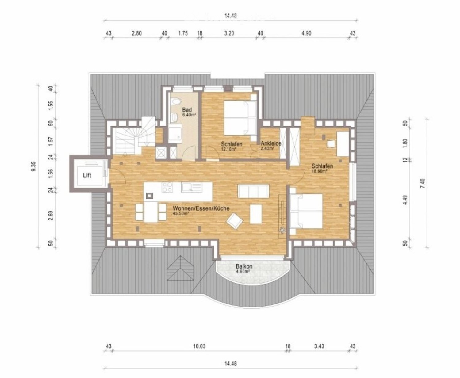 Wunderschöne Dachwohnung - Bild 5