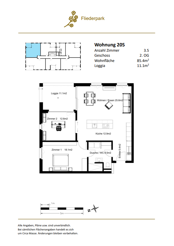 Moderne 3.5-Zimmer-Wohnung in Aarburg (205) - Bild 11