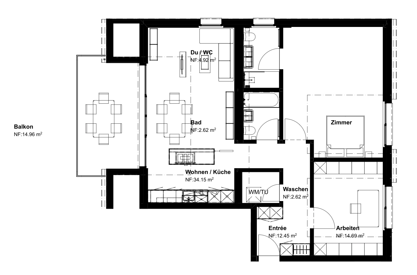Tanneggerpark 3.5 Zimmer-Neubauwohnung - Bild 7