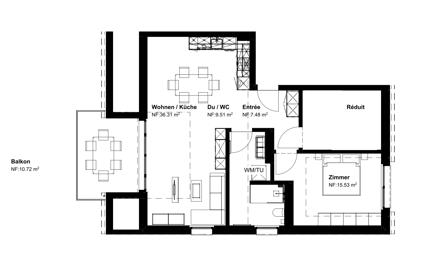 Tanneggerpark 2.5 Zimmer-Neubauwohnung - Bild 7
