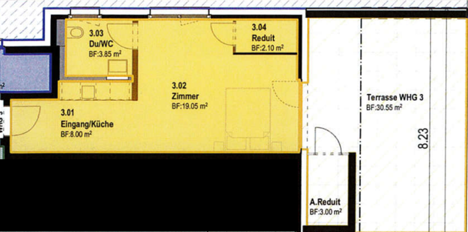 1,5 Zimmerwohnung / Studio im EG mit grosszügiger Terrasse (Erstbezug) - Bild 6