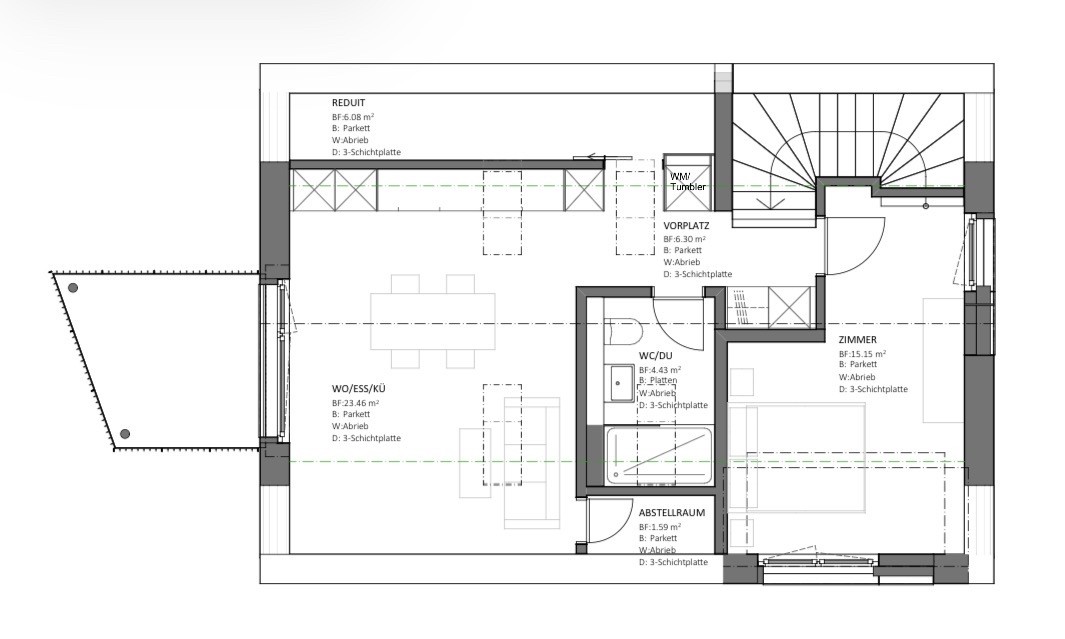 Neubau Erstbezug 2,5 Zimmer Dachwohnung Muri - Bild 6