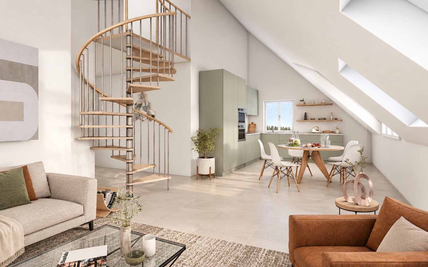 Erstvermietung ? Ihr neues Zuhause! - Visualisierung Dachgeschoss Wohnung 301