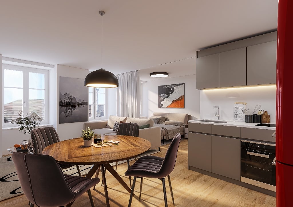 Ihr neues Zuhause in der historischen Altstadt von Laufenburg! - Wohnzimmer