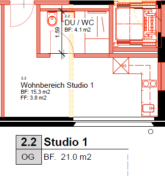1-Zimmerwohnung im Grünen mit modernem Innenausbau - Bild 10