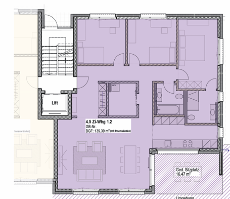 Moderne 4.5-Zimmer-Wohnung mit gedecktem Sitzplatz und schöner Aussicht in Ruswil - Bild 13