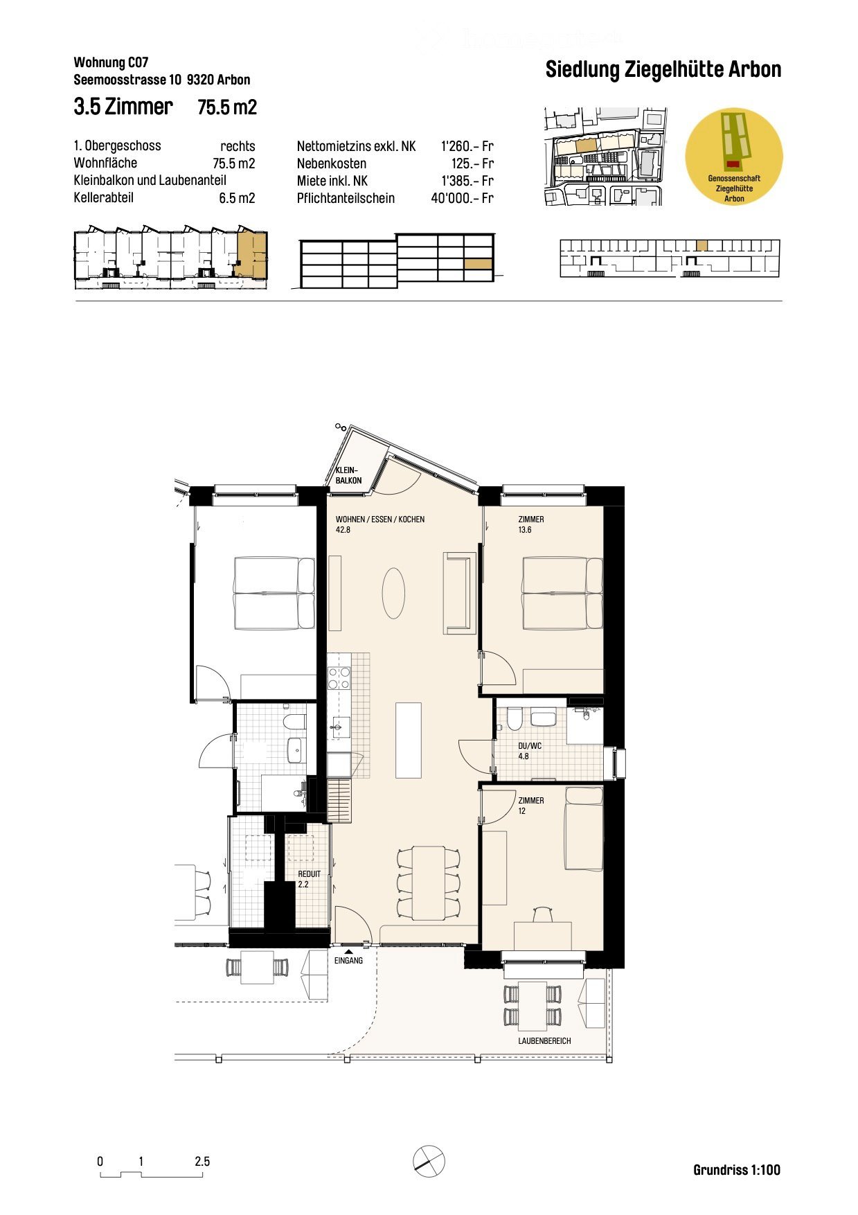 Erstbezug 3.5-Zimmer-Genossenschafts-Wohnungen in Arbon in unmittelbarer Nähe zum See - Bild 11