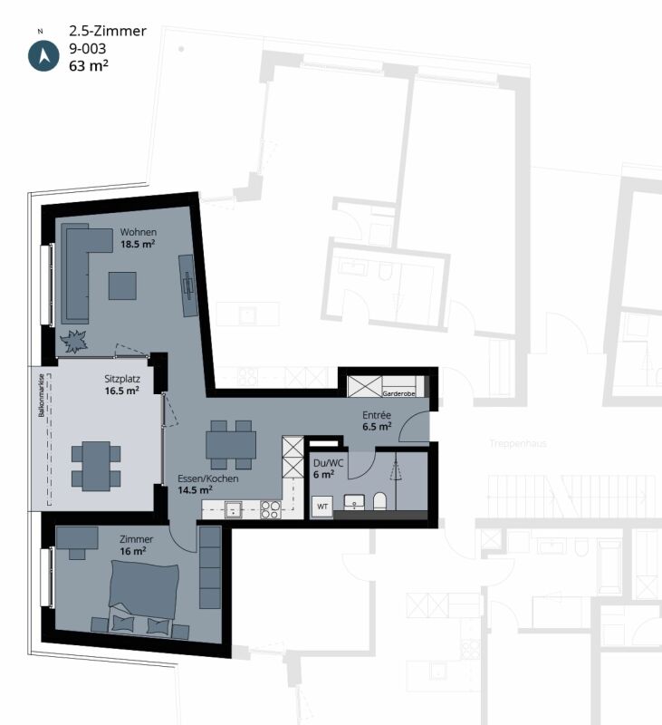 Schöne Wohnung mit Sitzplatz - Bild 7