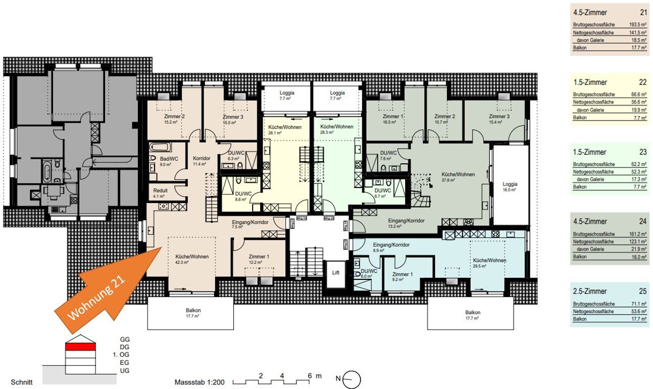 Exklusive DG-Wohnung im Neubau mit Hochdecken, Balkon, und 2 Bädern - 142m² - Bild 3