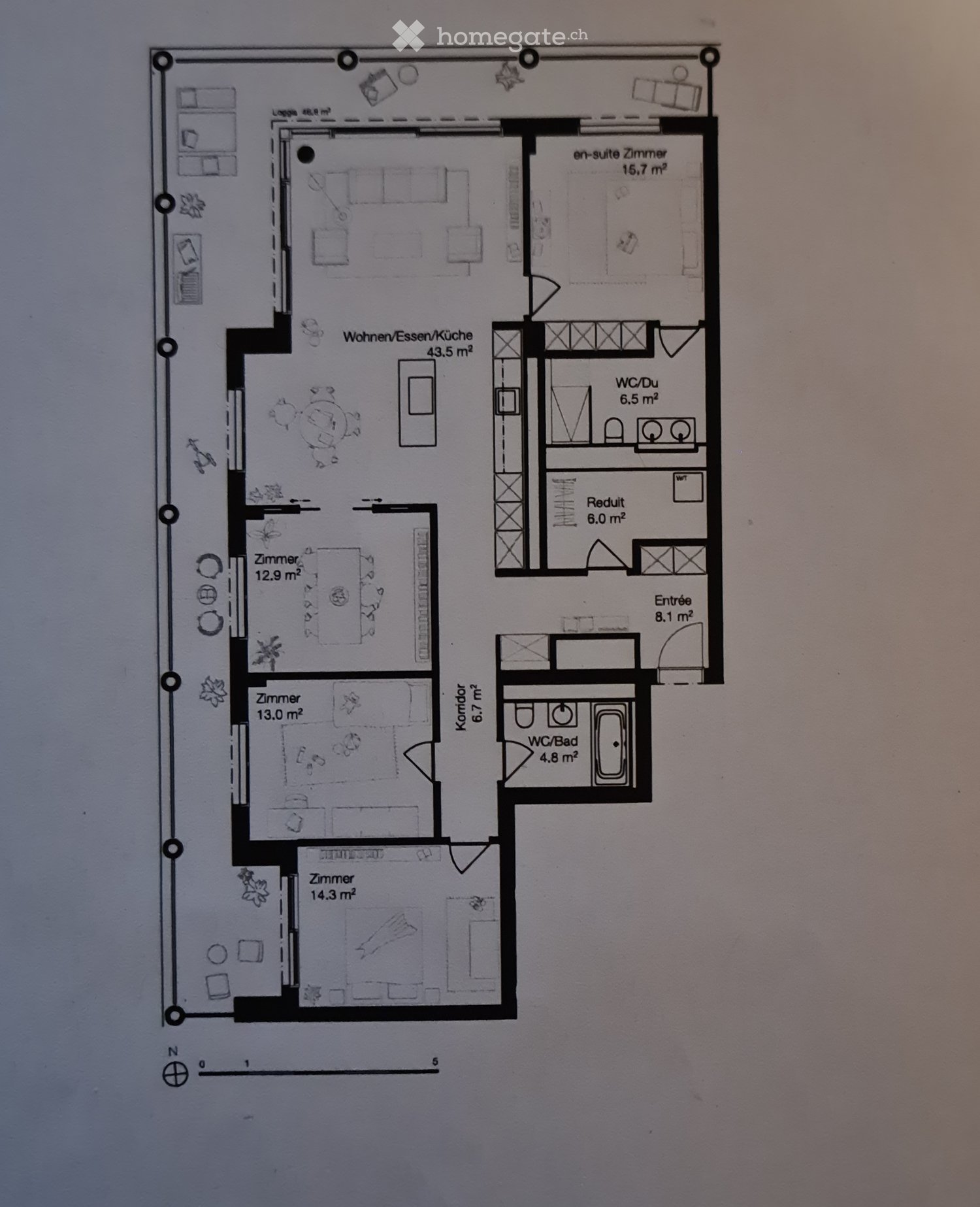 Moderne 5.5-Zimmer-Wohnung mit Baselblick in Aesch BL - Bild 5