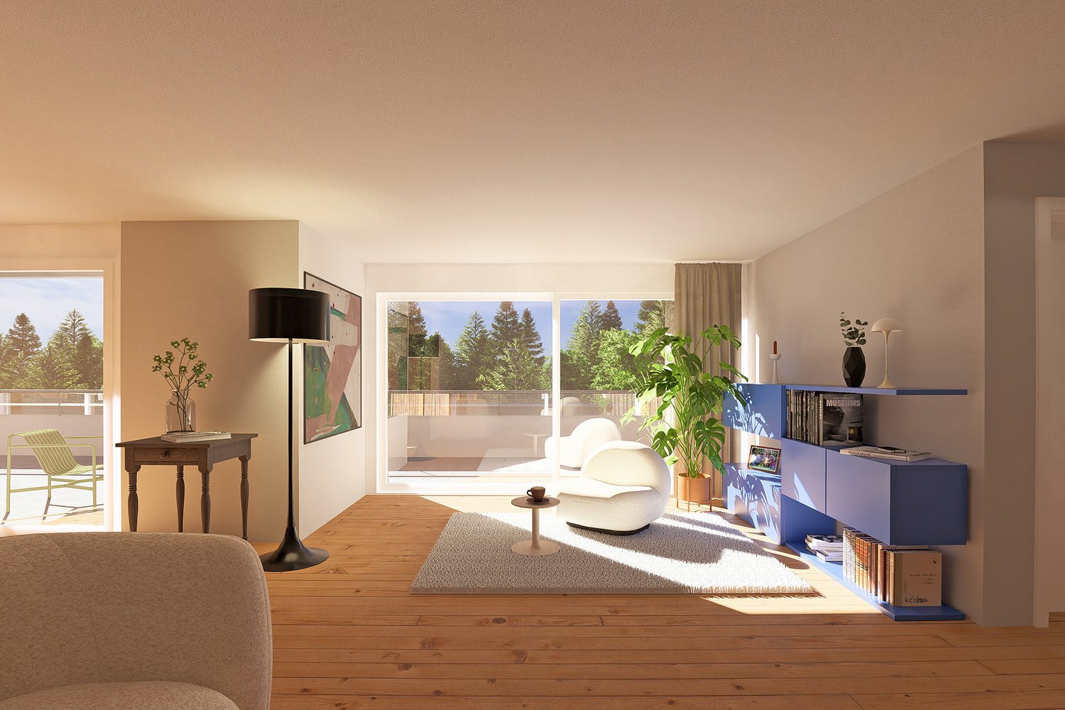 Stilvolle Attikawohnung in unmittelbarer Nähe zum Thunersee - Bild 1