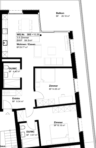 "Neubau-Erstbezug in Buchs ZH: 3.5 Zimmer im Grünen & absolut zentral" - Bild 10