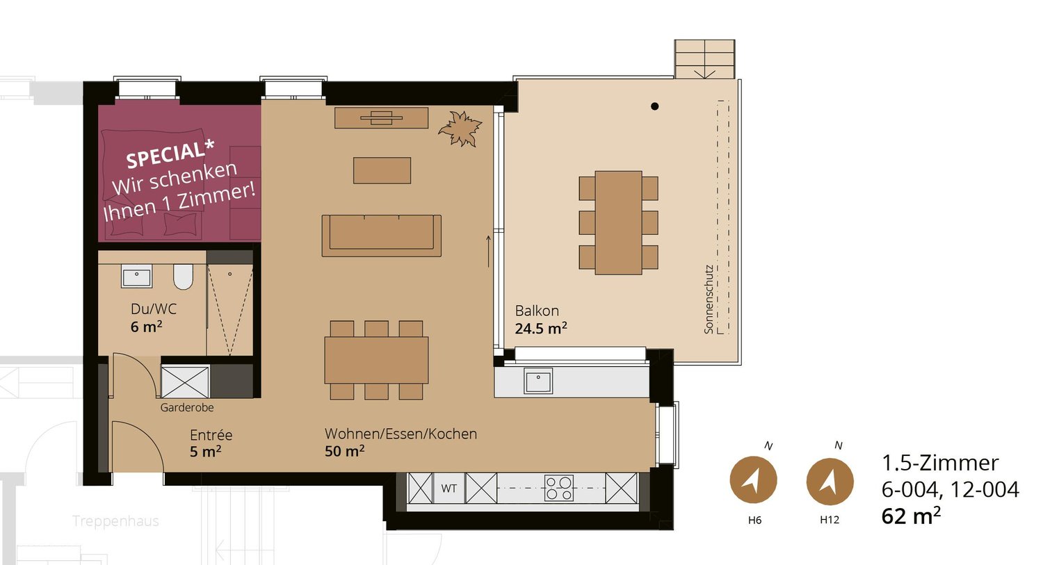 Moderne Studiowohnung in Reinach AG - Bild 1