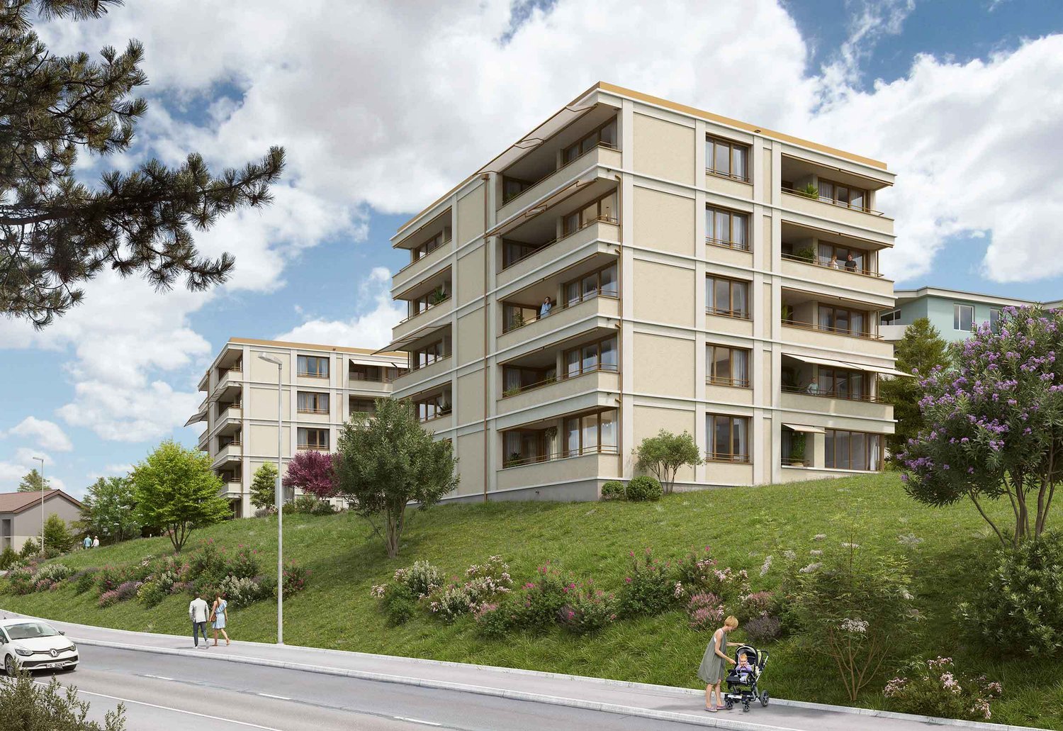 Moderne 4.5-Zimmer-Wohnung mit Balkon und Blick ins Grüne - Bild 2