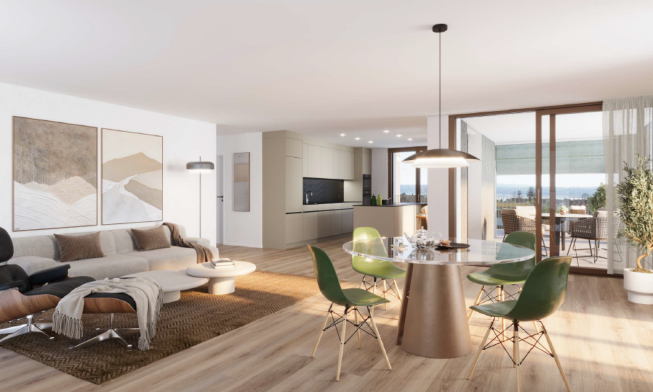 Einzigartige 4.5 Zimmer Gartenwohnung - Visualisierung Innenausbau