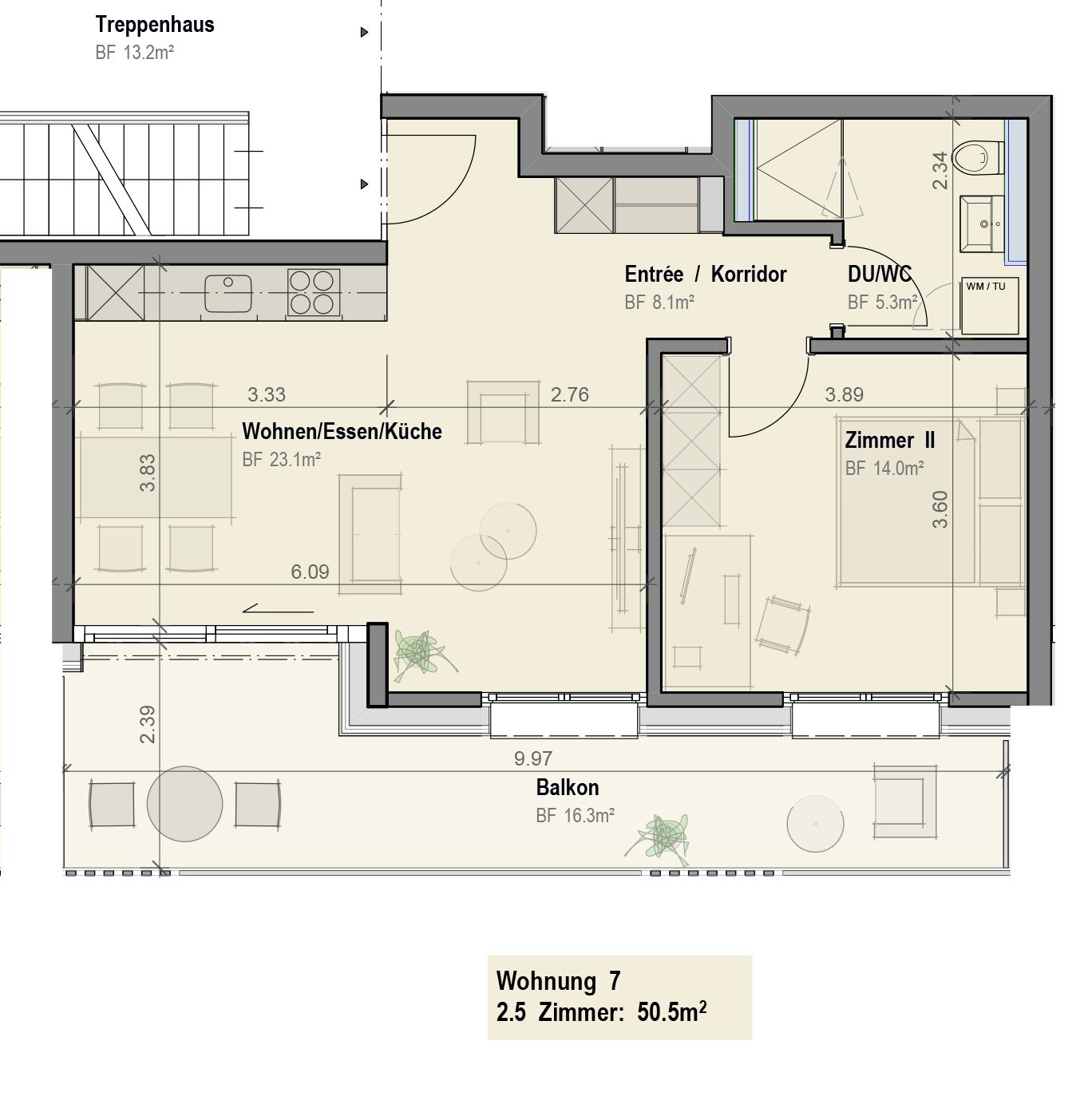 Moderne 2.5-Zimmer-Neubau-Wohnung in Kerzers - Bild 6