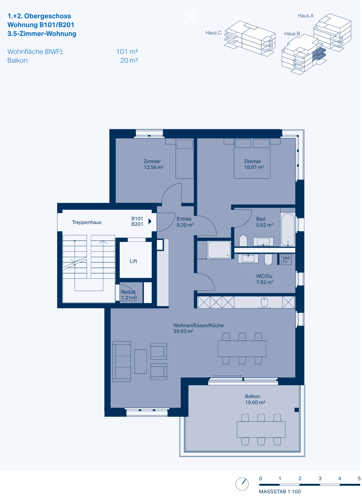 Exklusiver Neubau-Erstbezug: 3.5-Zimmer-Wohnung mit grossem Balkon in bevorzugter Lage - Bild 6
