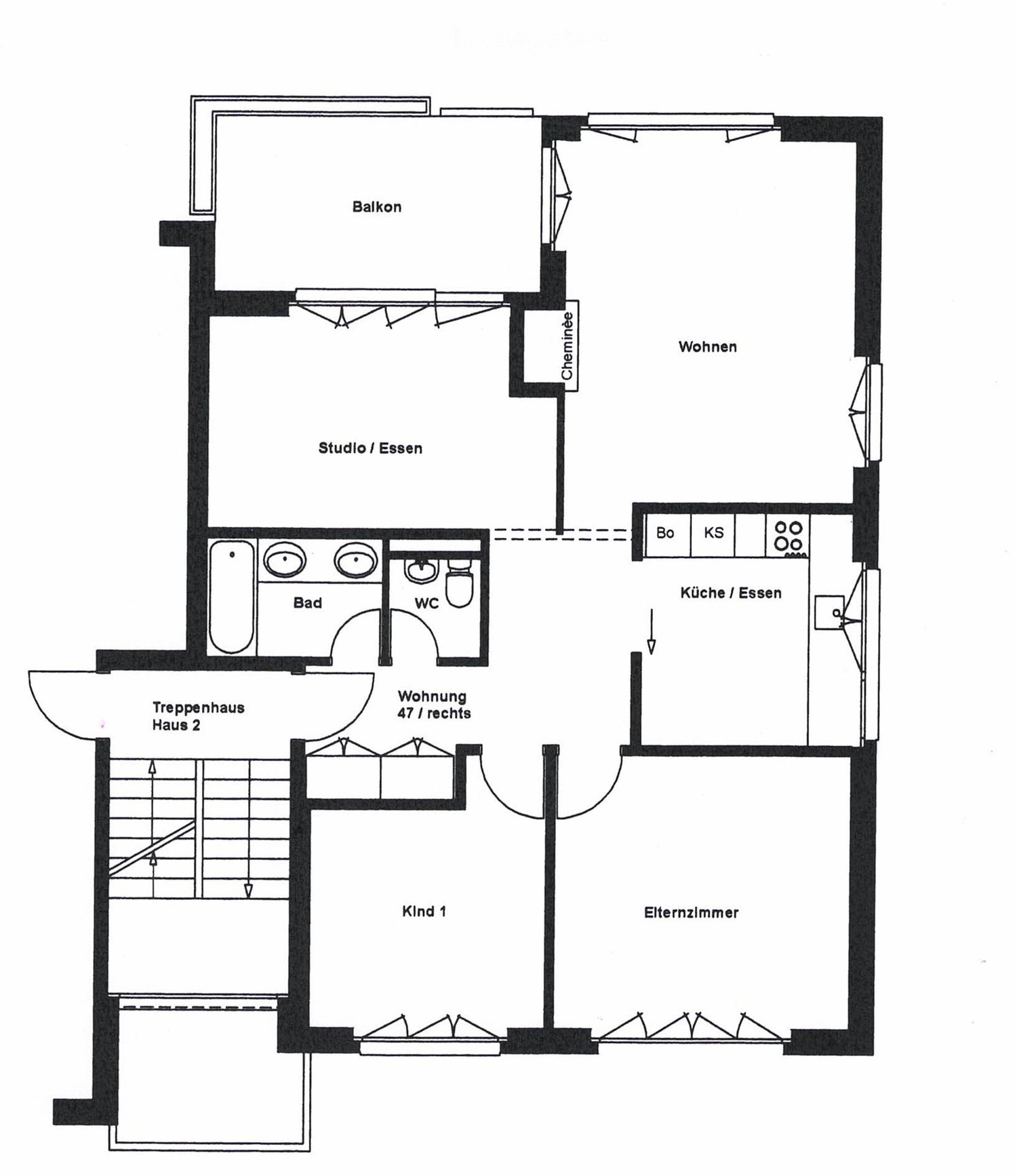 Moderne 4-Zimmer-Wohnung mit Balkon mit Blick ins Grüne - Bild 10