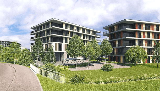 Neubau-Erstbezug in Buchs ZH: 2.5 Zimmer im Grünen & absolut zentral - Bild 1