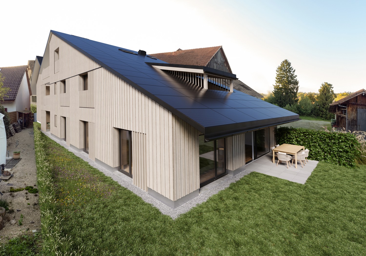 Stilvoll wohnen im Herzen von Hünikon - Aussenanischt