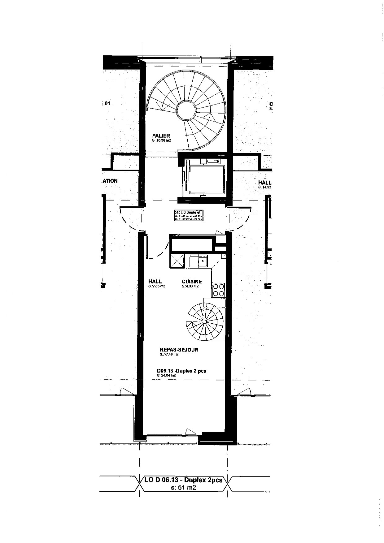 BS8-D-06.13 de 2.5 pièces au 6ème étage - Plan