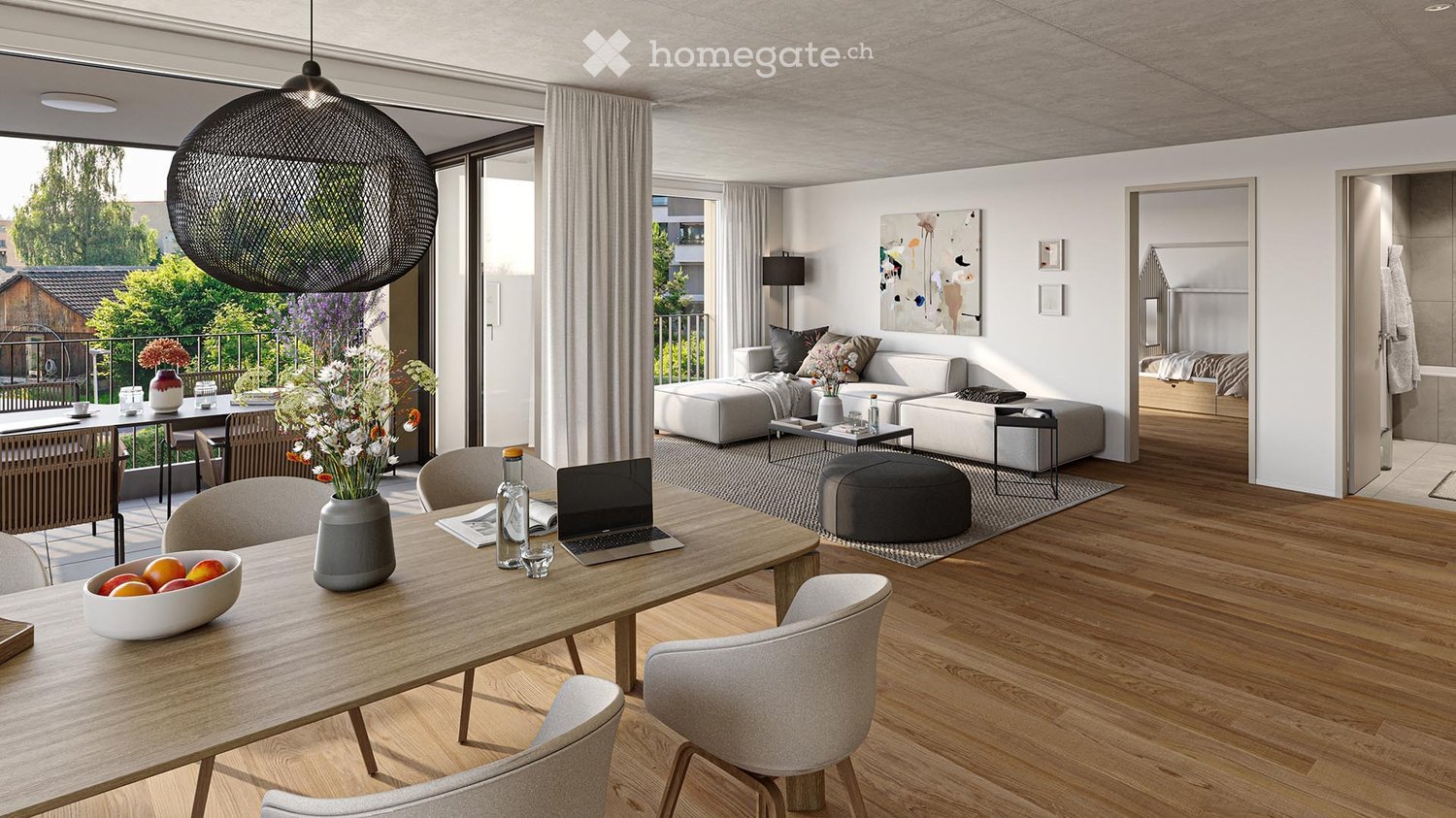 Erstbezug mit Eigentumsstandard – stilvolle 2.5-Zimmer-Wohnung an top Lage in Suhr - Bild 1
