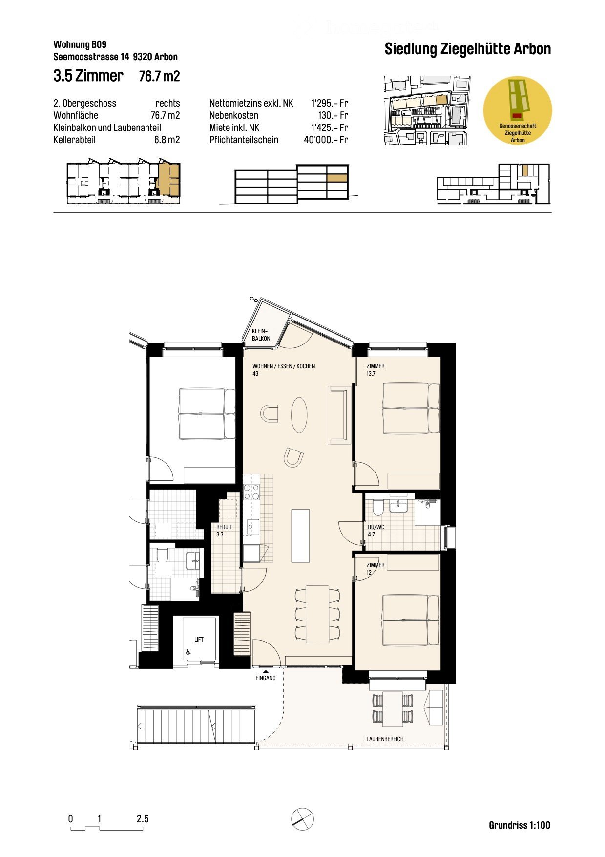 Erstbezug 3.5-Zimmer-Genossenschafts-Wohnungen in Arbon in unmittelbarer Nähe zum See - Bild 13