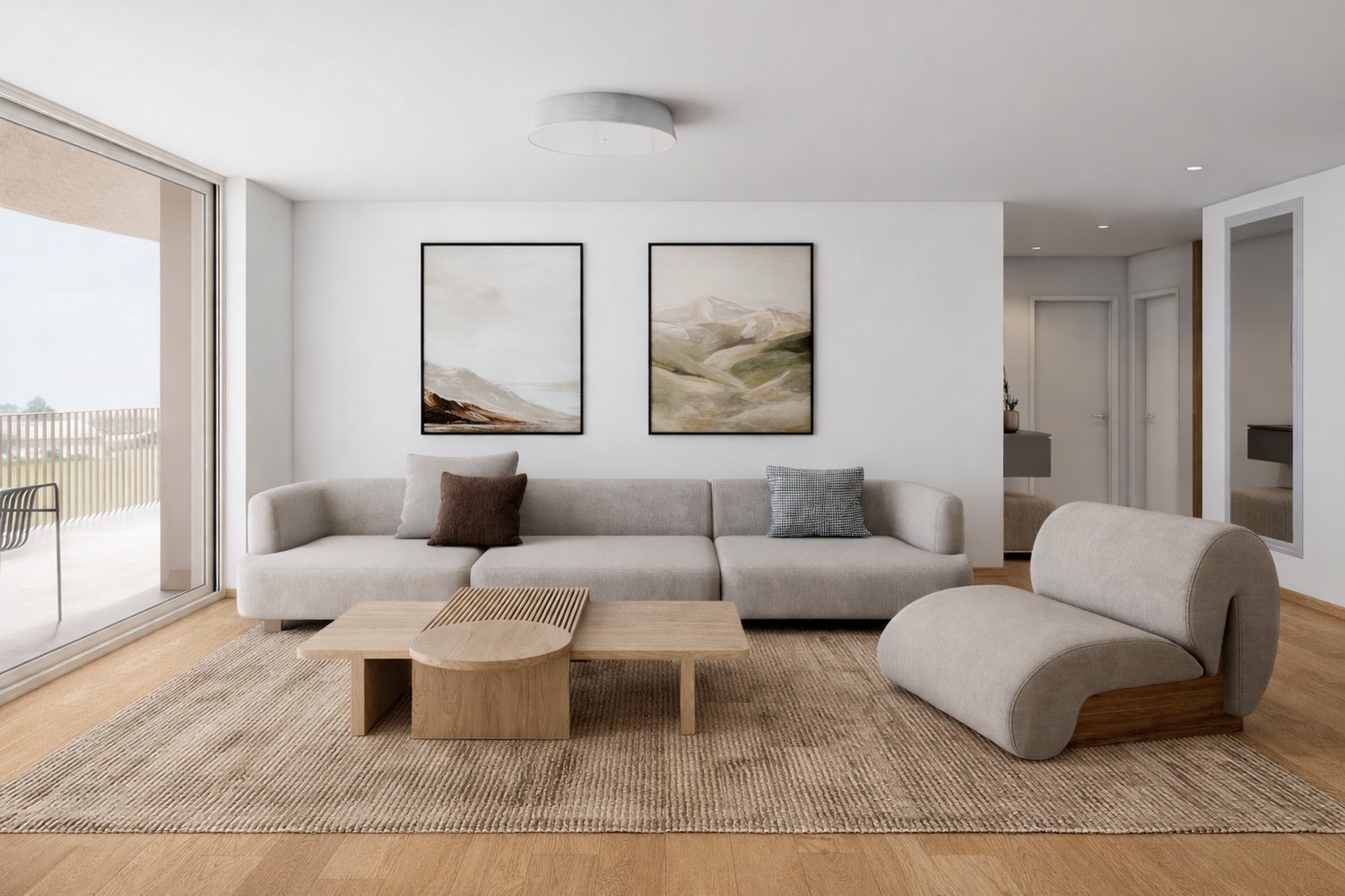 4.5-Zimmer-Neubauwohnung im Projekt "Am Rütenenweg" in Feuerthalen - Wohnzimmer