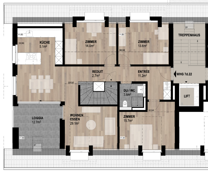 Attraktive Neubau-Dach-Maisonettewohnung - Bild 4