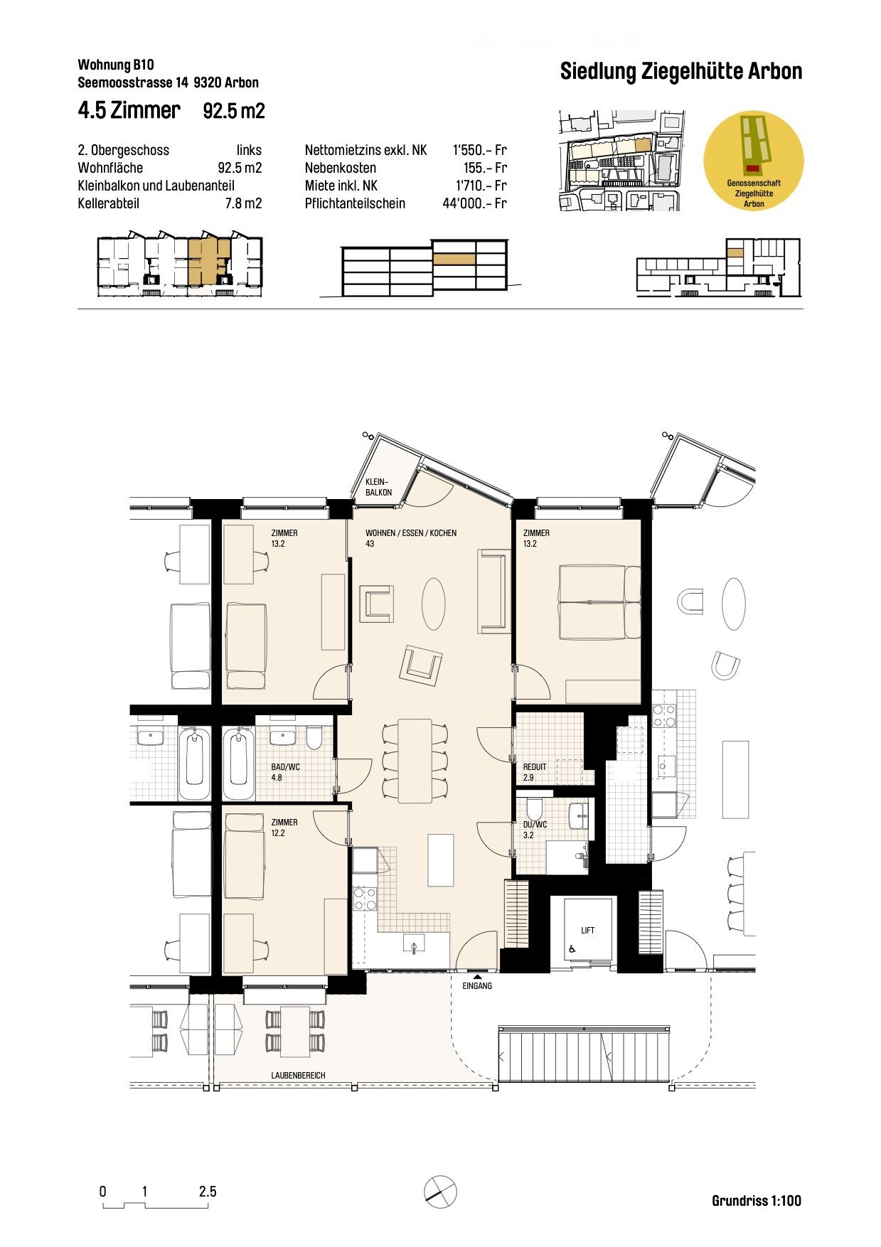 Erstbezug 4.5-Zimmer-Genossenschafts-Wohnungen in Arbon in unmittelbarer Nähe zum See - Bild 13