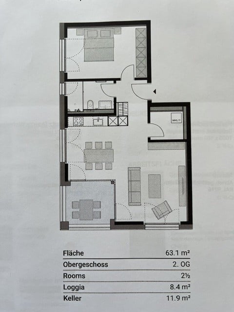 Erstbezug mit Eigentumsstandard – stilvolle 2.5-Zimmer-Wohnung an top Lage in Suhr - Bild 6